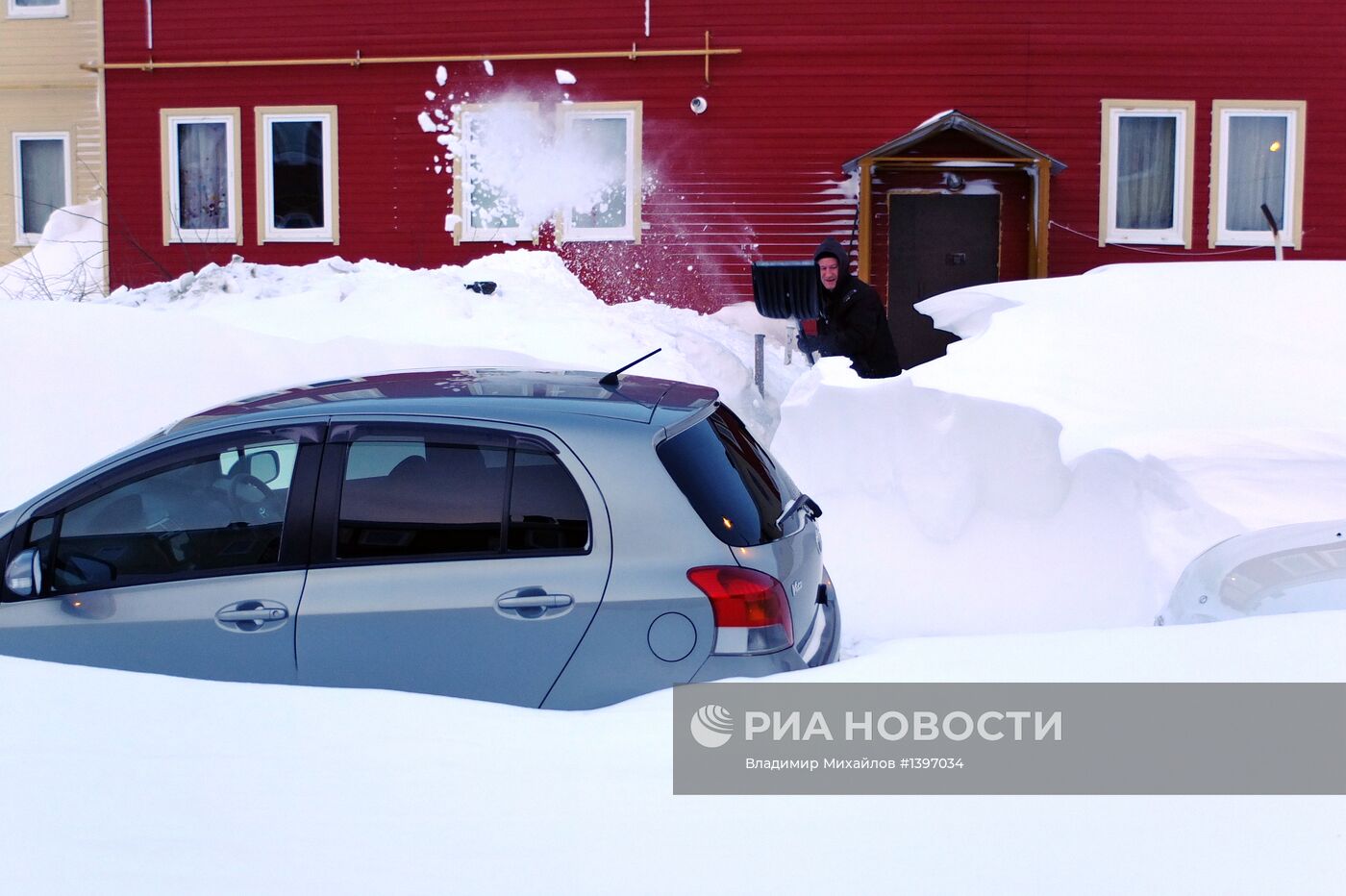 Последствия снежного циклона на Сахалине