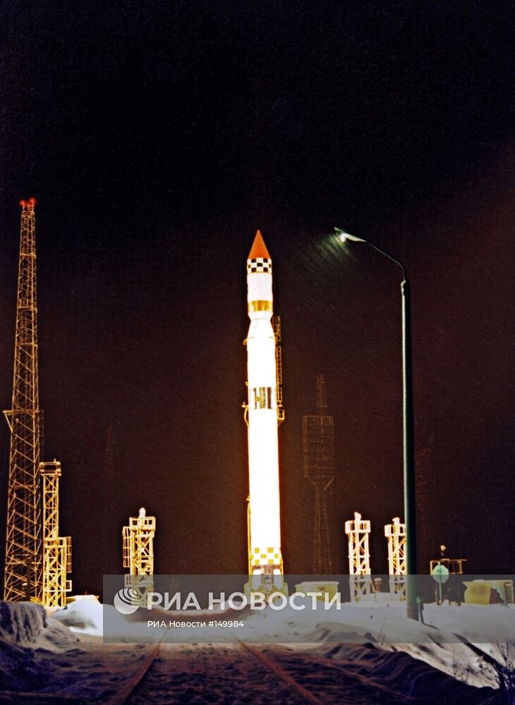 Старт ракеты-носителя "Циклон-3" на космодроме Плесецк