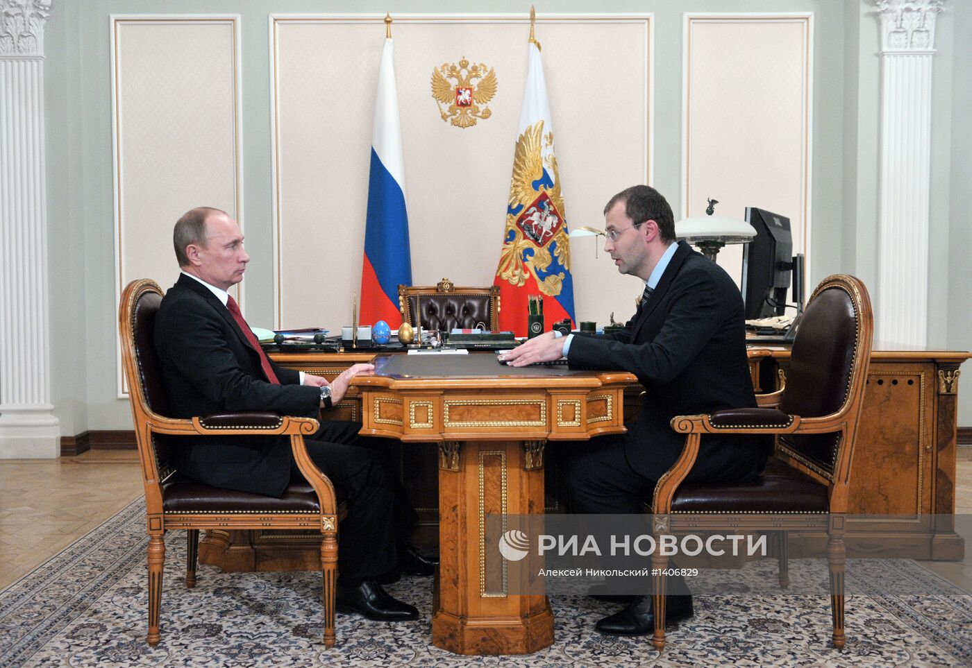 Встреча президента РФ Владимира Путина с Романом Копиным