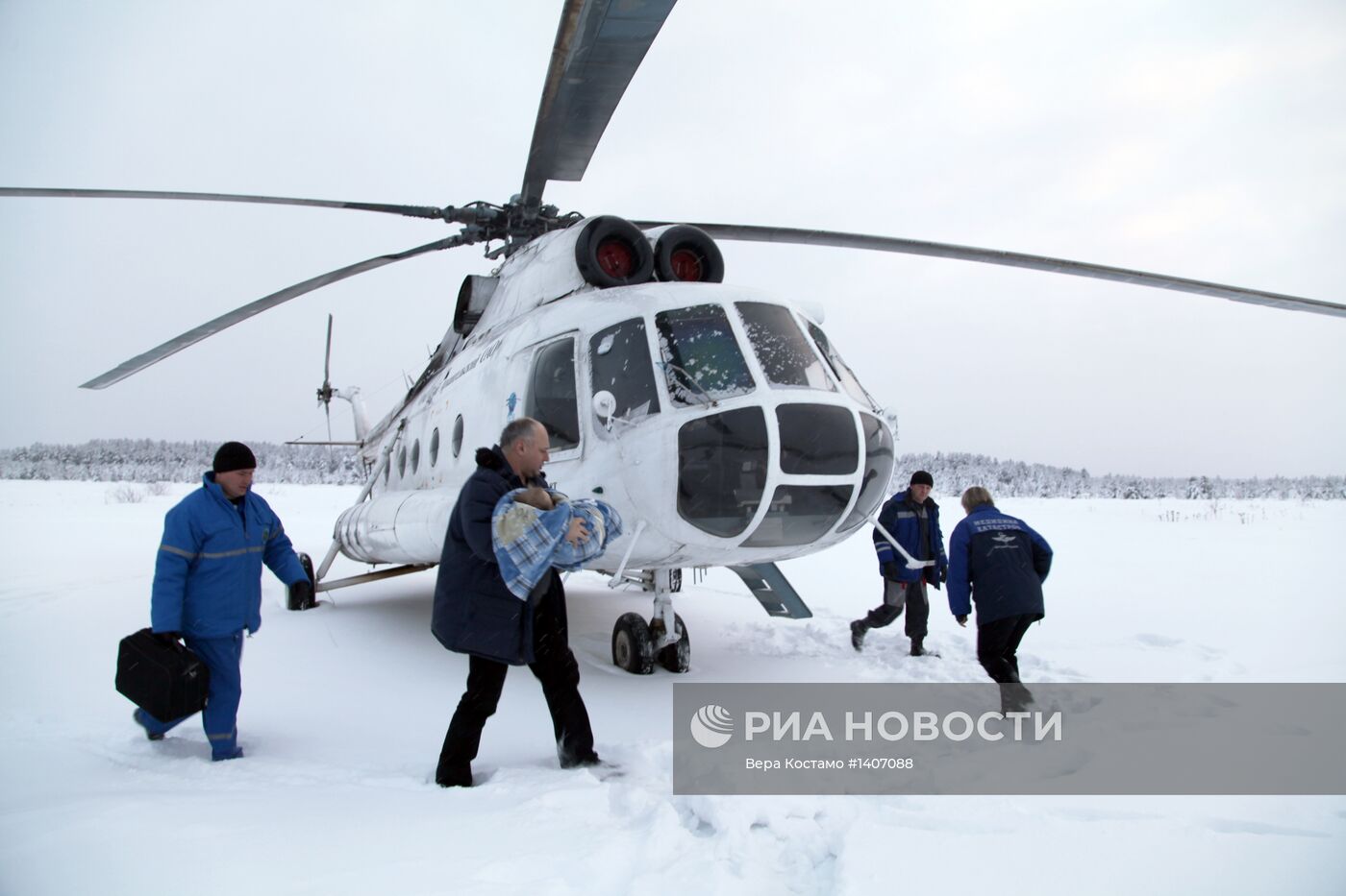 Работа санитарной авиации в Архангельской области