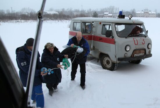 Работа санитарной авиации в Архангельской области
