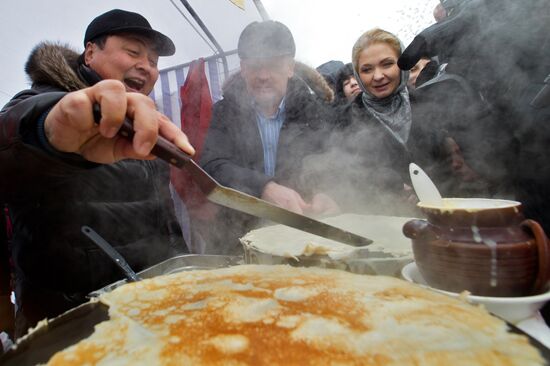 Празднование Масленицы в Томске