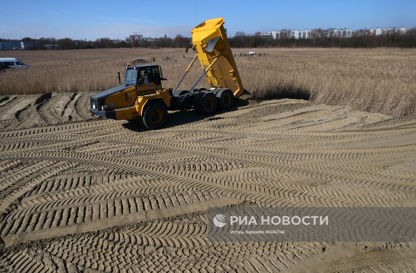Подготовка к строительству футбольного стадиона в Калининграде