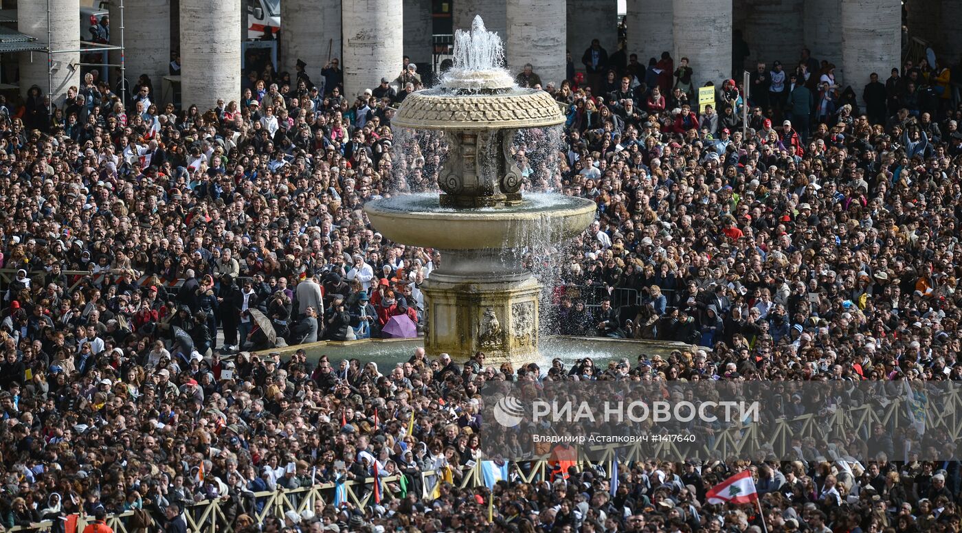 Церемония интронизации Папы Римского Франциска