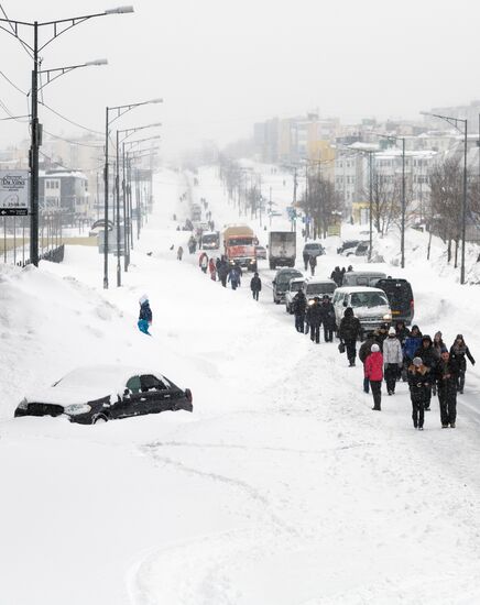 Последствия циклона в Петропавловске-Камчатском