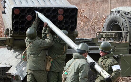 Учения артиллерийских подразделений в Приморском крае