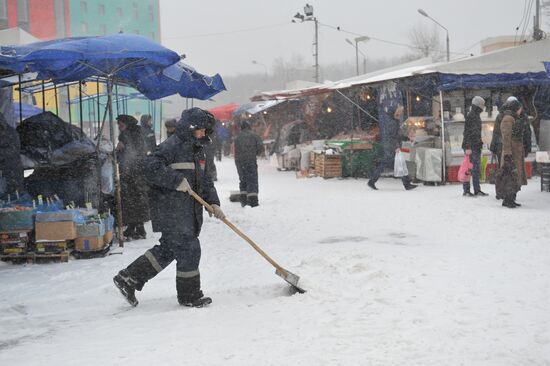 Мартовская метель в Москве