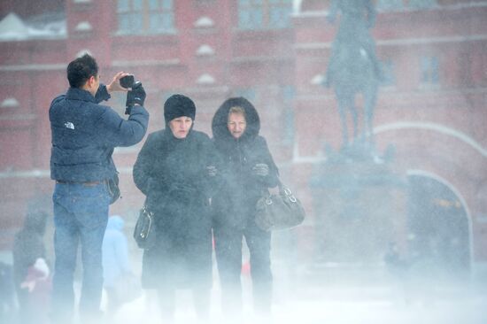 Мартовская метель в Москве