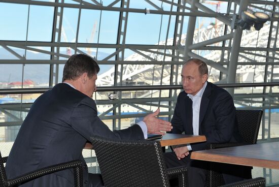 Встреча В.Путина с Д.Козаком в Сочи