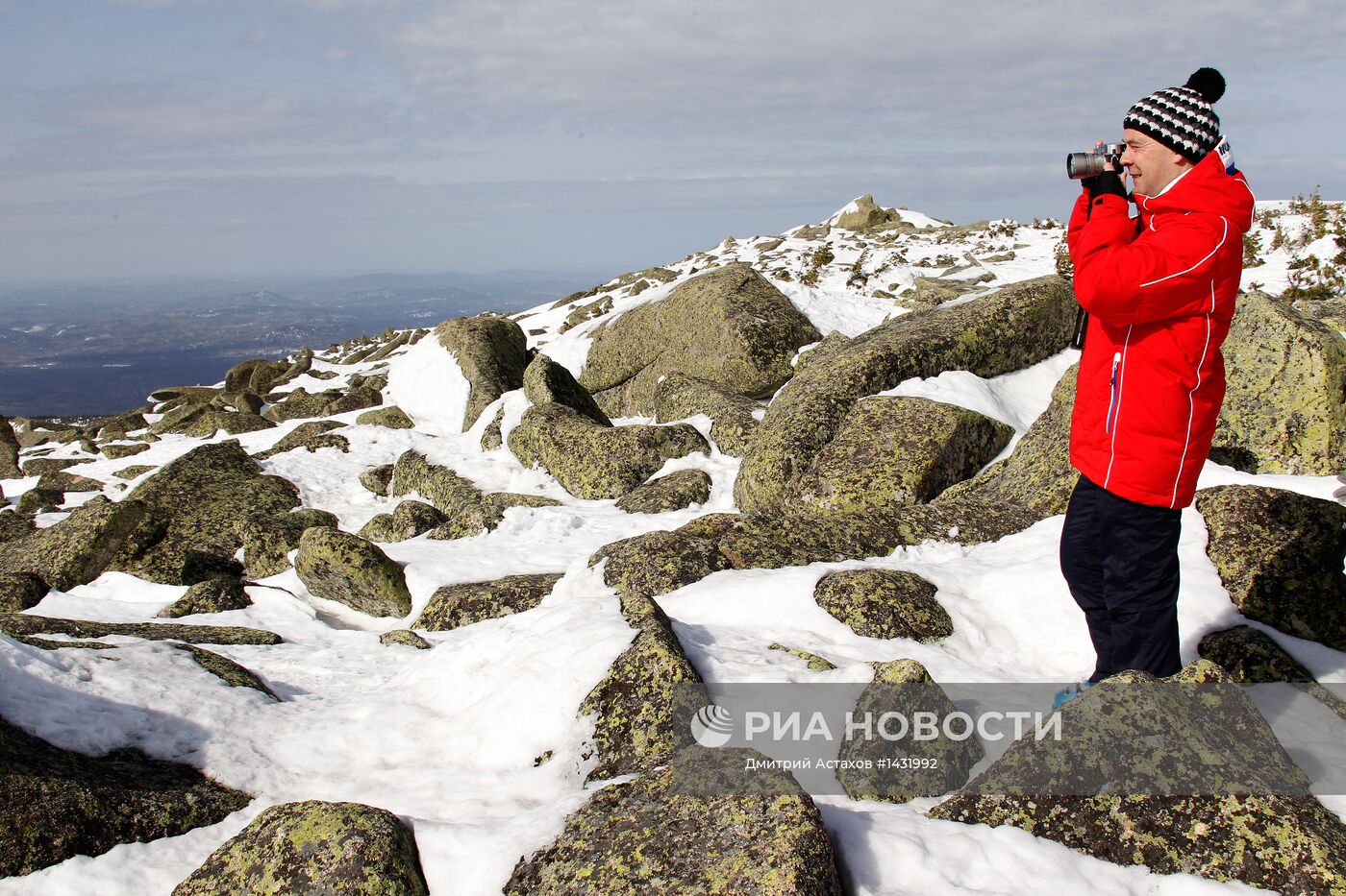 Д.Медведев посетил горнолыжный курорт Шерегеш