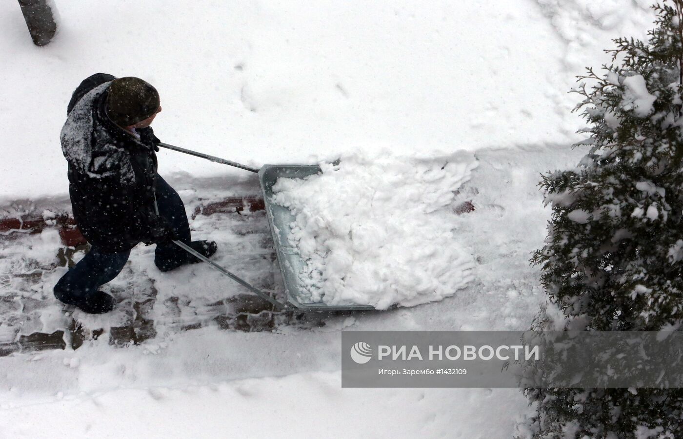 Апрельский снегопад в Калининграде