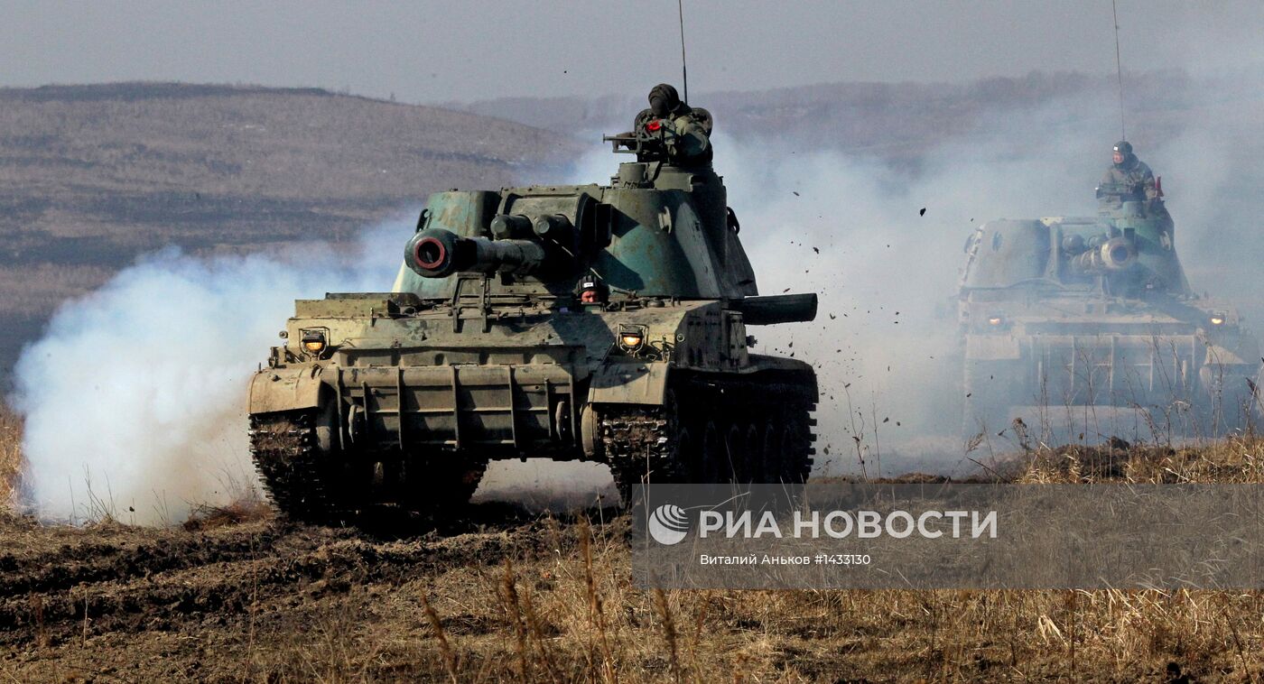 Учения ракетных и артиллерийских подразделений в Приморском крае