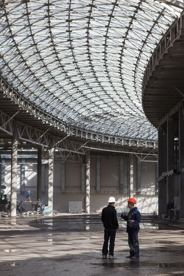 Строительство главного медиацентра в Олимпийском парке в Сочи