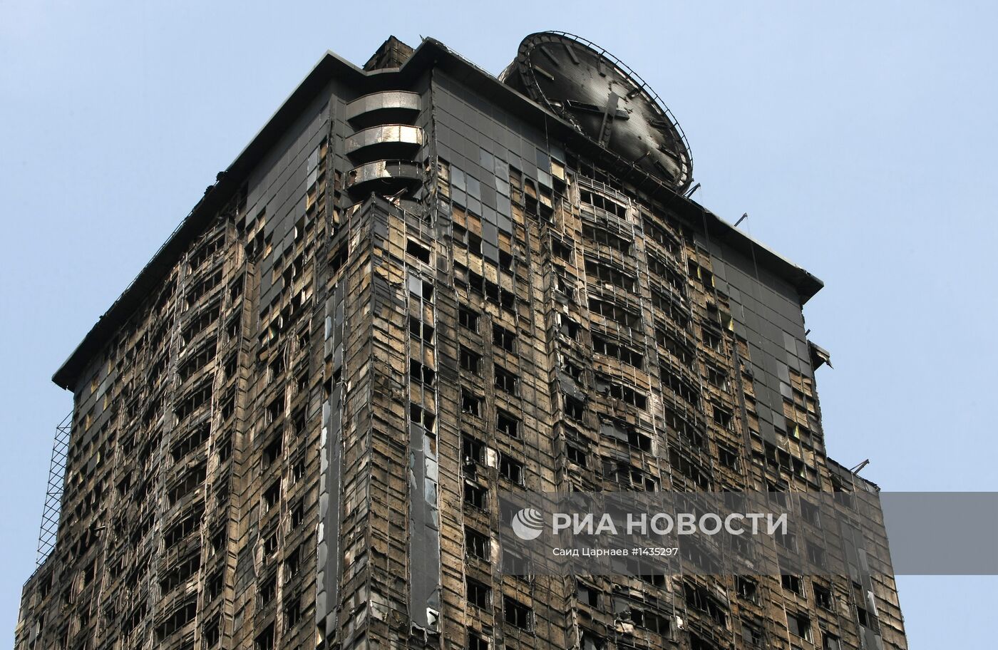 Ликвидация последствий пожара в "Грозный-Сити"