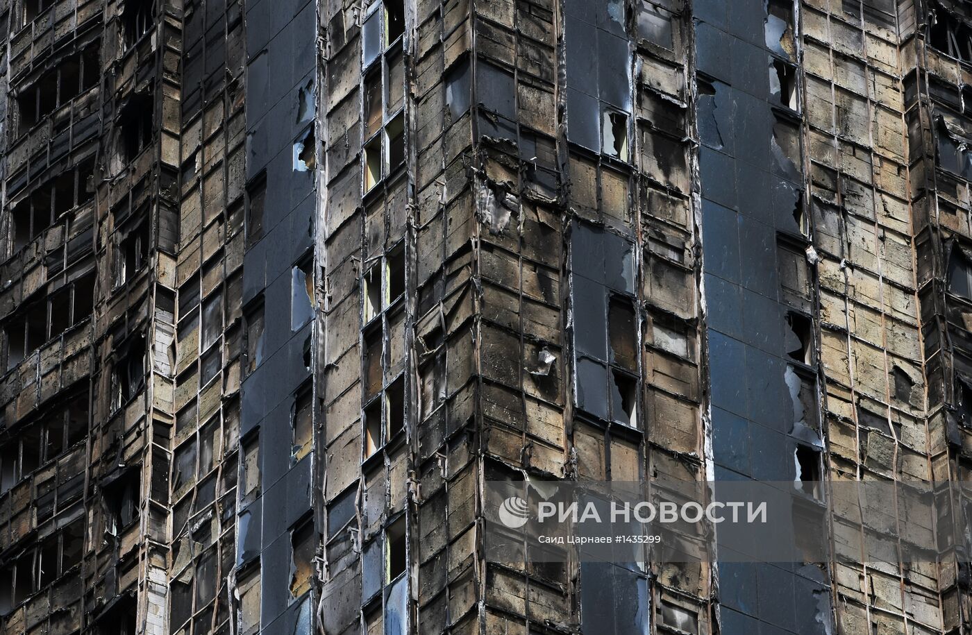 Ликвидация последствий пожара в "Грозный-Сити"
