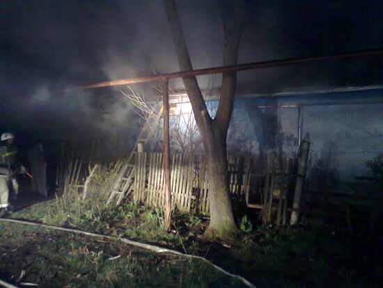 Пожар в жилом доме в Ставропольском крае