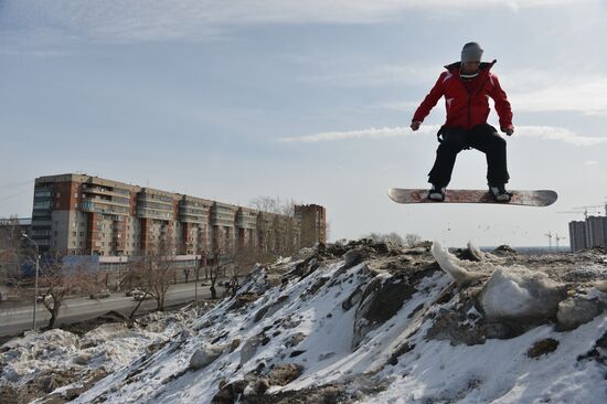 Сноубордисты провели экологическую акцию в Новосибирске
