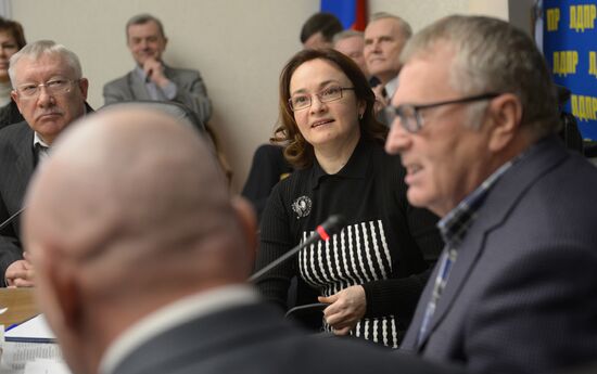 Встреча фракции ЛДПР в Государственной Думе с Э. Набиуллиной