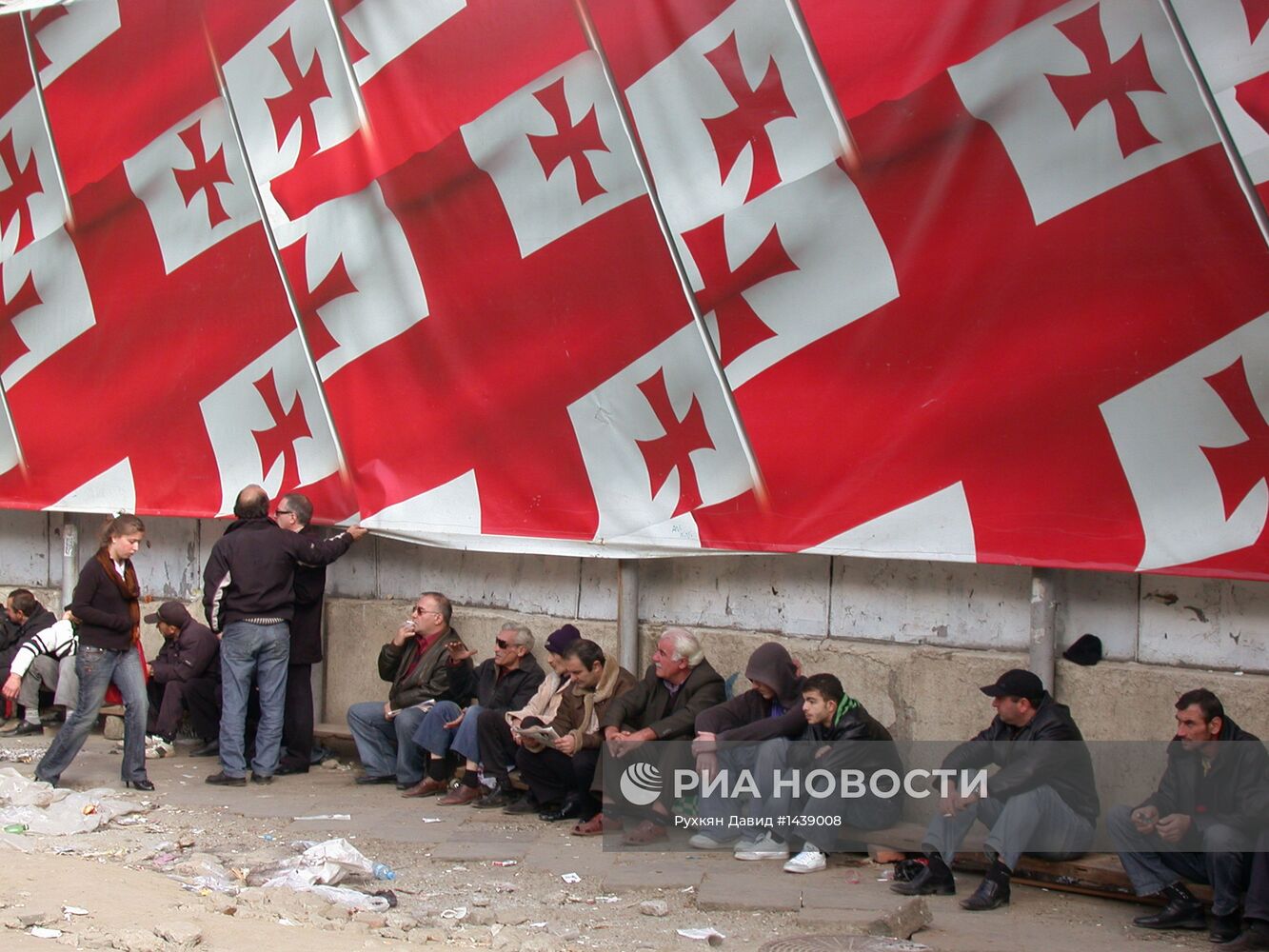 Сторонники объединенной грузинской оппозиции