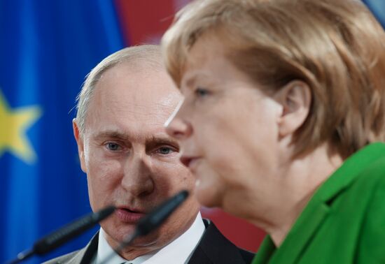 Рабочий визит В.Путина в Германию. День второй