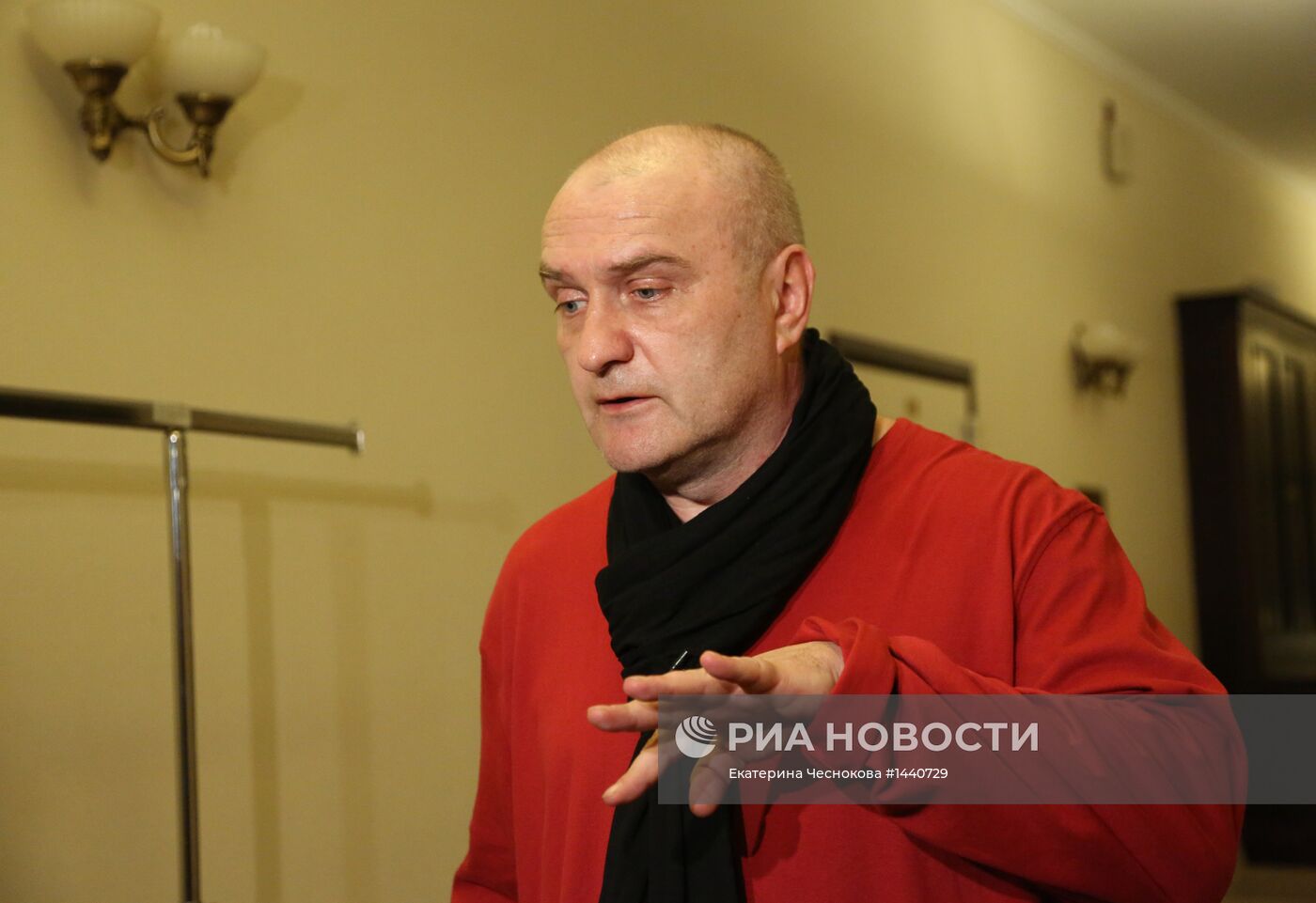 Репетиция спектакля "Небесные странники" в театре "Ленком"