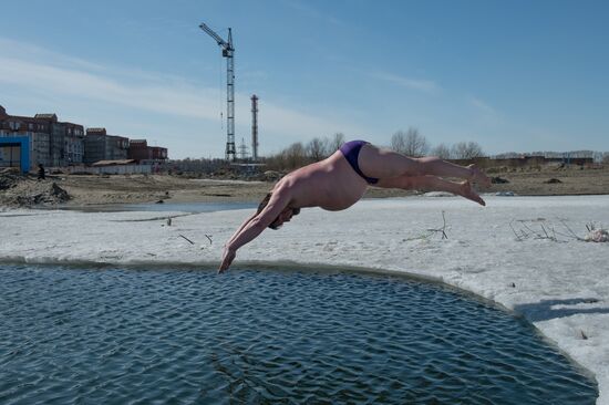 Весенним днем в Новосибирске