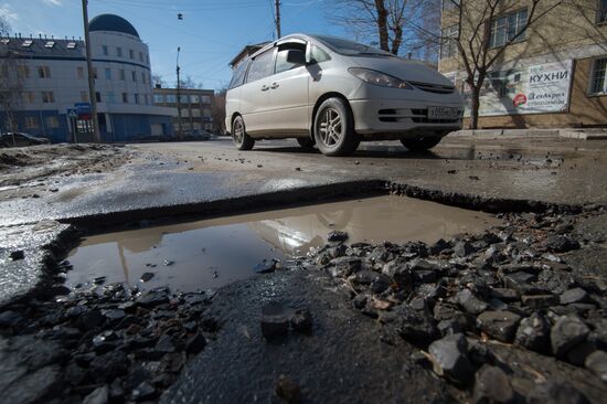 Весенним днем в Новосибирске