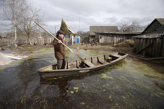 Весенний паводок подтопил деревни в Гомельской области