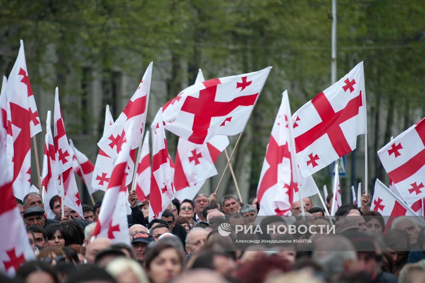 Митинг партии М.Саакашвили "Единое нацдвижение" в центре Тбилиси