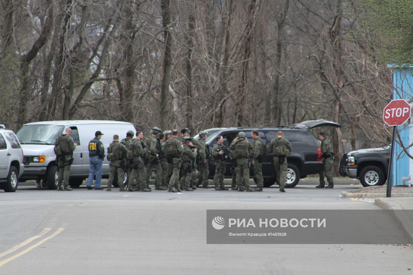 Спецоперация по розыску подозреваемого в Бостонских терактах