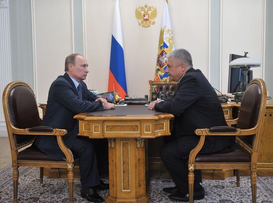 Встреча В.Путина и В.Колокольцева