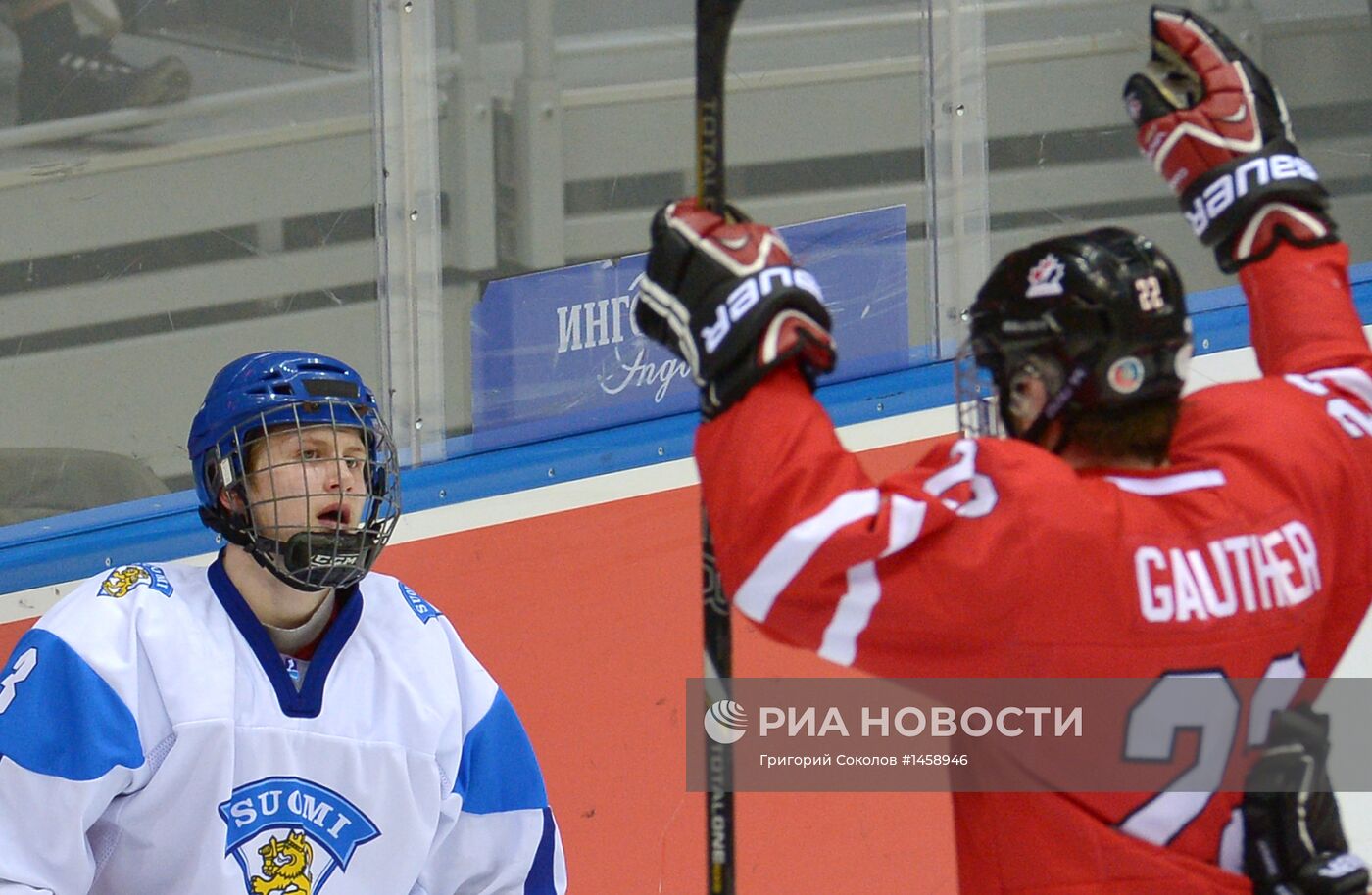 Хоккей. Юниорский ЧМ. Матч Канада - Финляндия