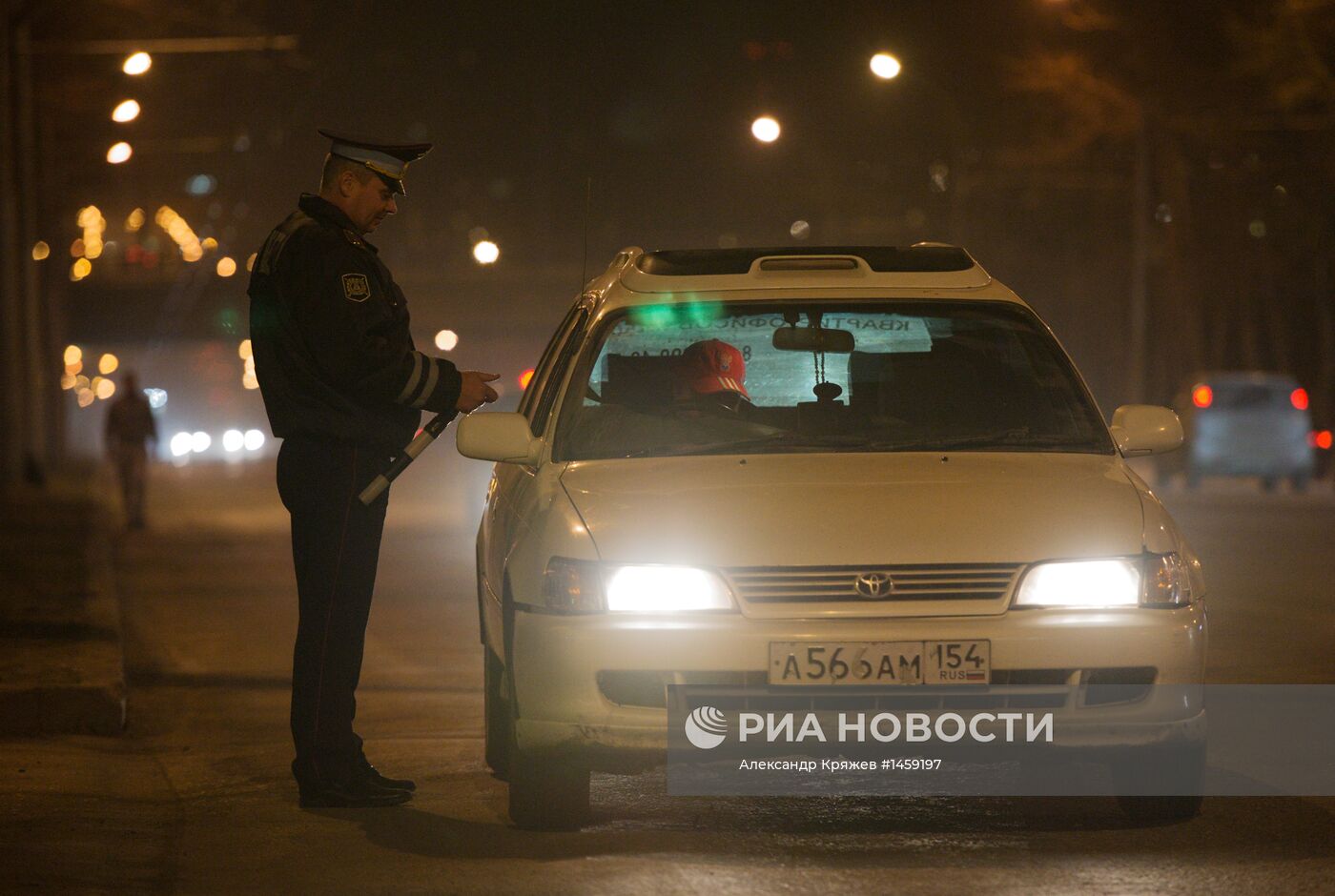 Рейд ГИБДД по выявлению нетрезвых водителей в Новосибирске