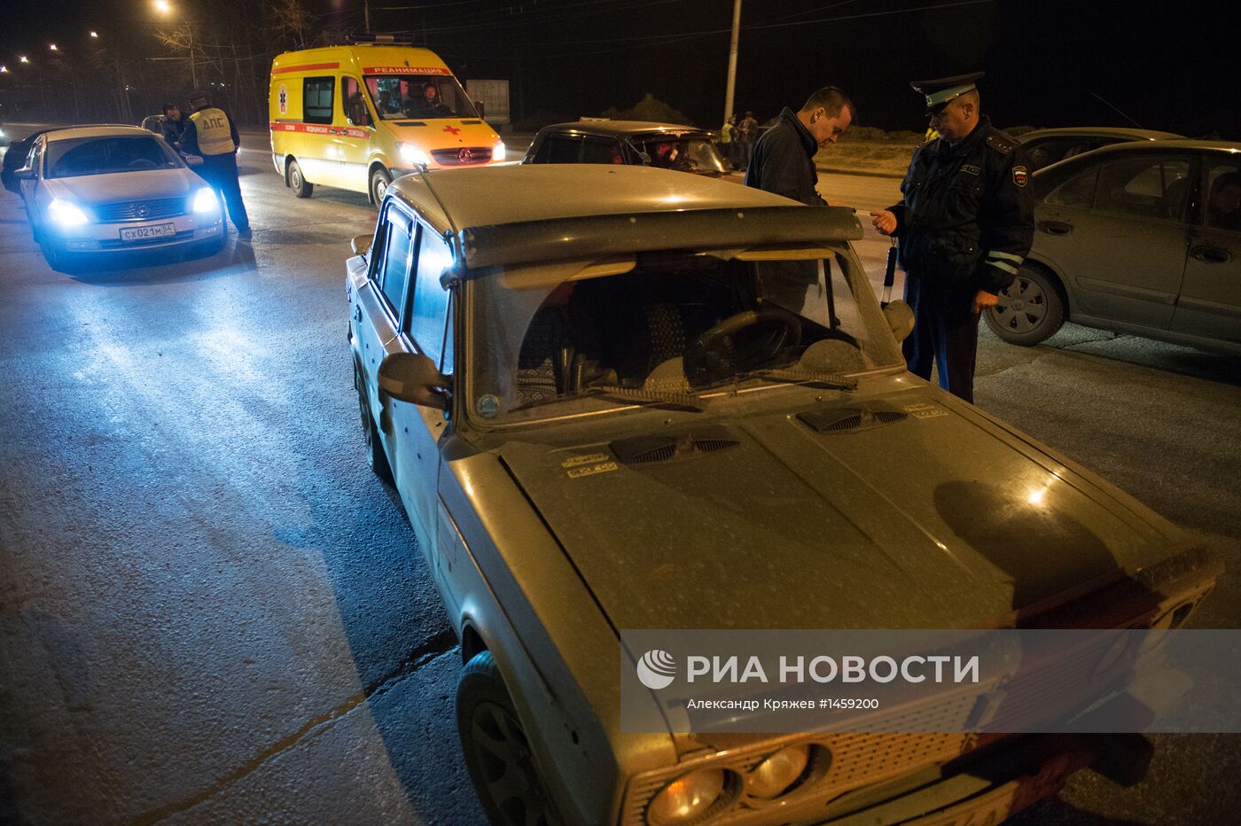 Рейд ГИБДД по выявлению нетрезвых водителей в Новосибирске