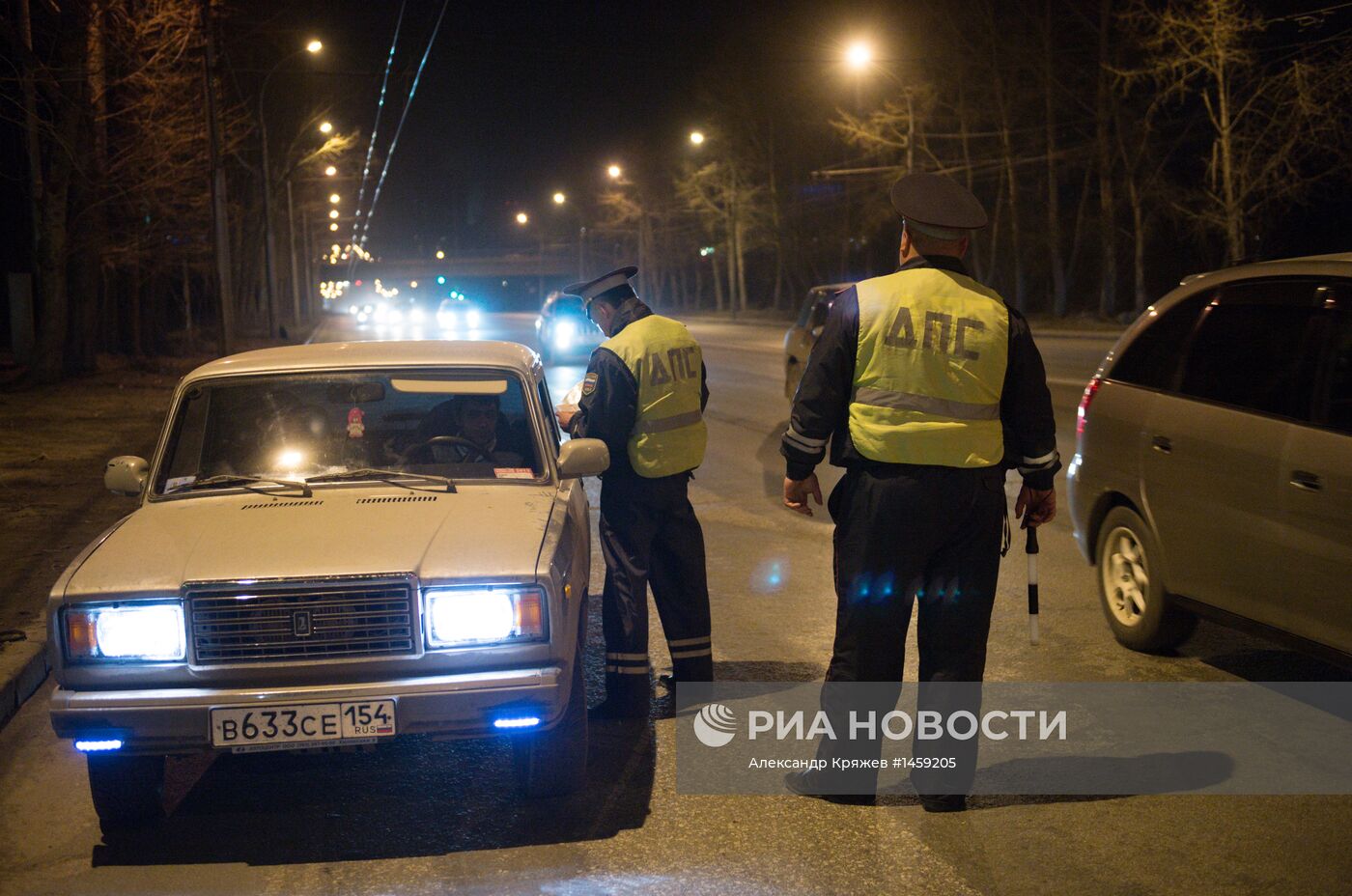 Рейд ГИБДД по выявлению нетрезвых водителей в Новосибирске