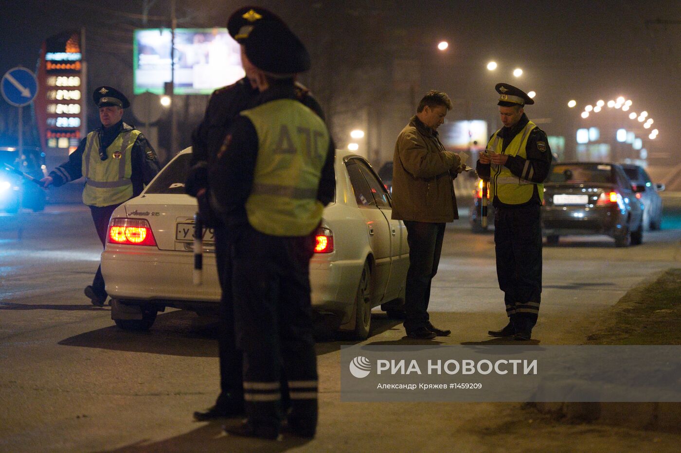 Рейд ГИБДД по выявлению нетрезвых водителей в Новосибирске