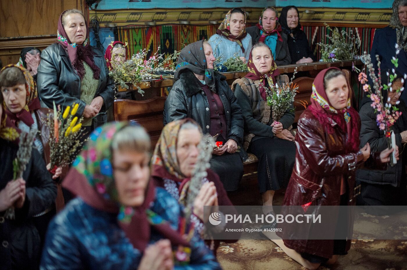 Вербное воскресенье в Ивано-Франковской области Украины