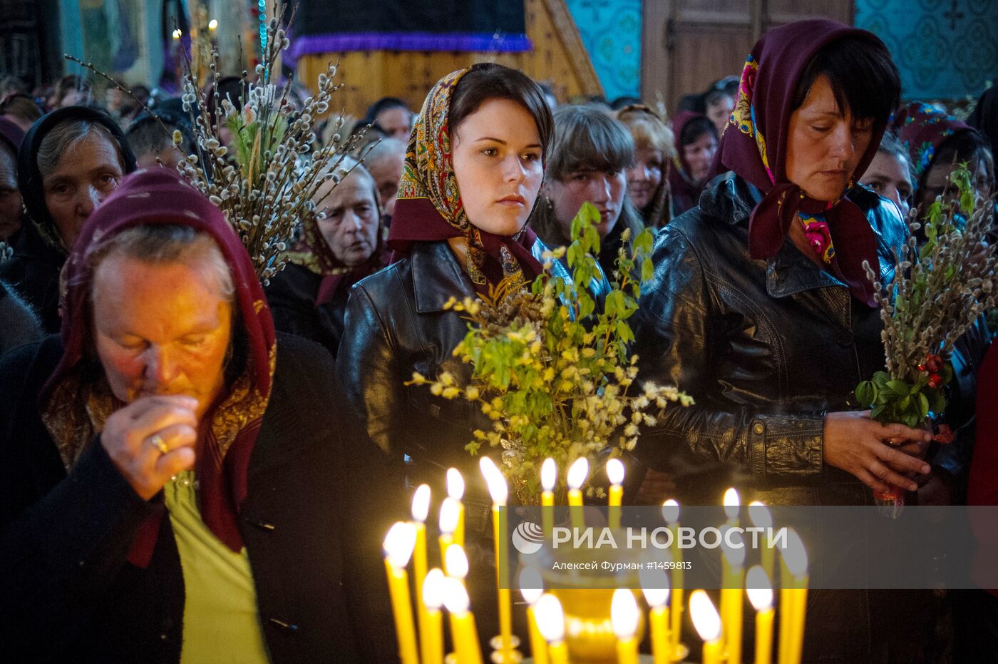 Вербное воскресенье в Ивано-Франковской области Украины