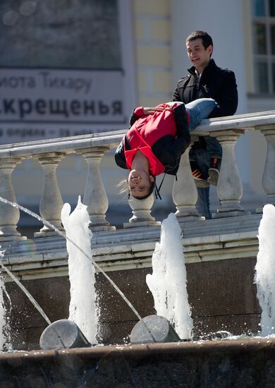 Начало сезона работы московских фонтанов