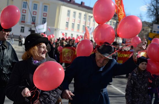 Первомайская демонстрация в Великом Новгороде