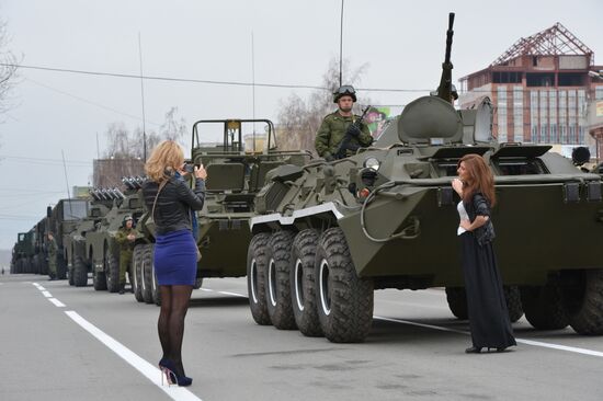 Репетиция Парада победы в Новосибирске
