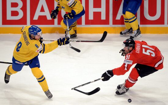 Хоккей. Чемпионат мира. Матч Швеция - Швейцария