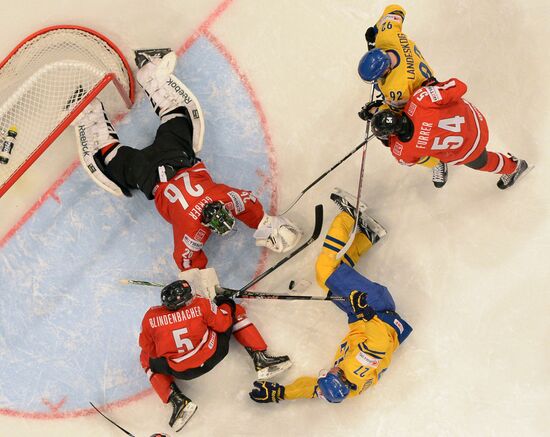 Хоккей. Чемпионат мира. Матч Швеция - Швейцария