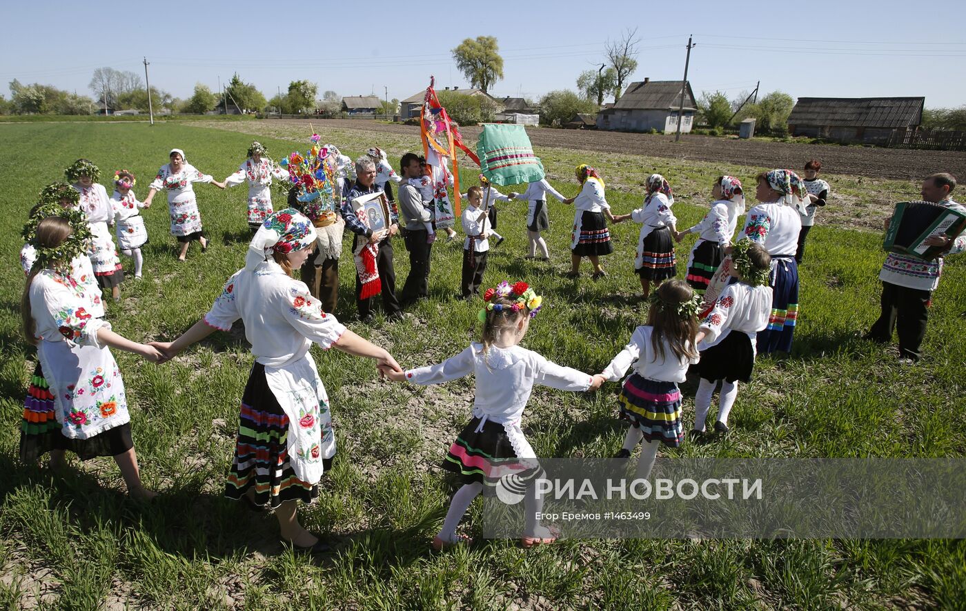 Празднование Дня Св.Юрия в деревне Погост Гомельской области