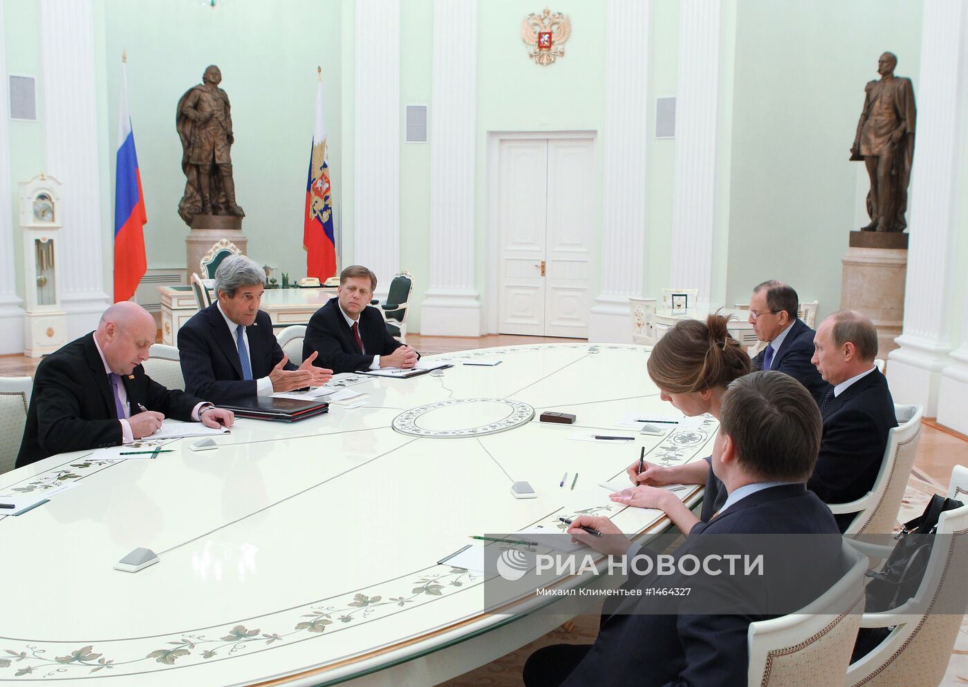 Встреча президента РФ В.Путина с Д.Керри в Кремле