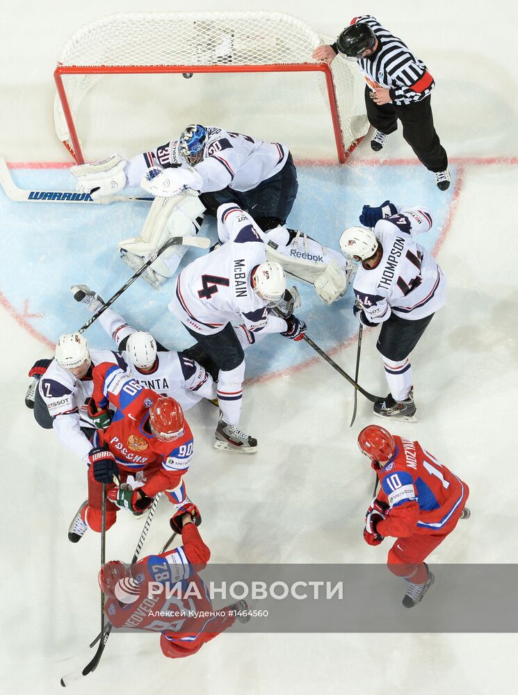 Хоккей. Чемпионат мира. Матч Россия - США