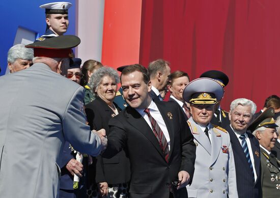 Д.Медведев на параде Победы на Красной площади