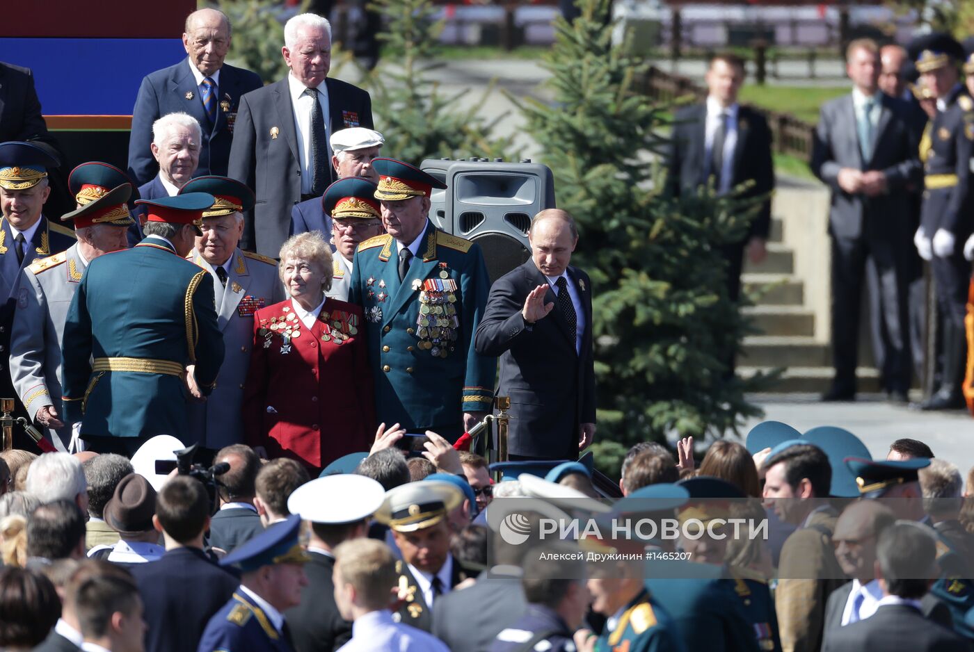 В.Путин на параде на Красной площади