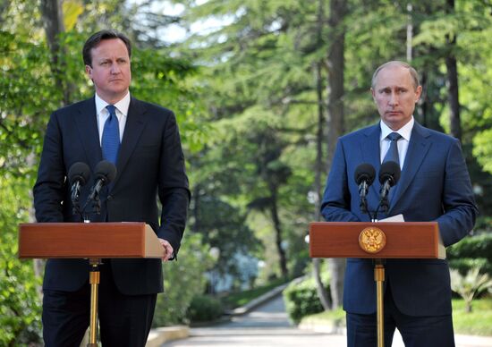 Встреча президента В.Путина с Д.Кэмероном в Сочи
