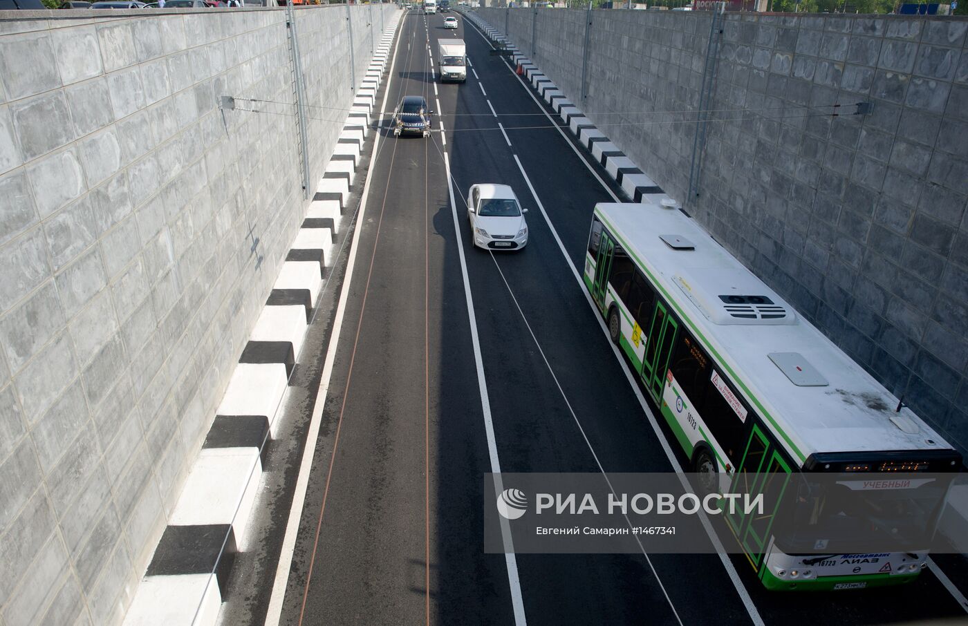 С.Собянин открыл новую транспортную развязку на Каширском шоссе